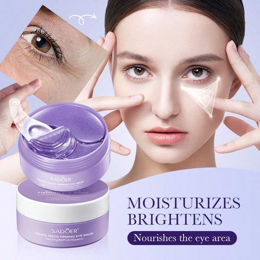 1pc Grape Seed Eye Mask, Eye Care, Moisturizing, Reducing Fine Lines, Improving Dry & Rough Eye Area
