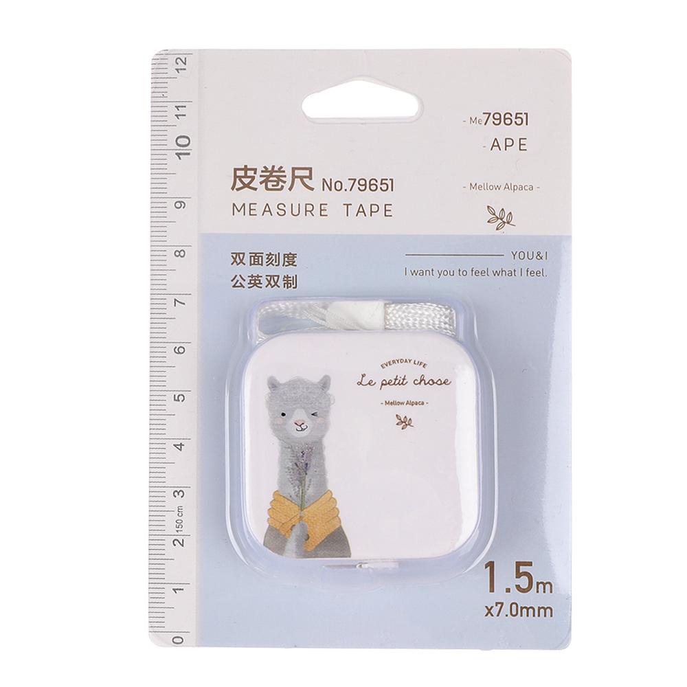

Children Useful Tailor Cute Retractable Tape Dieting Measure Ruler Sewing Alpaca Roll Tape сірий