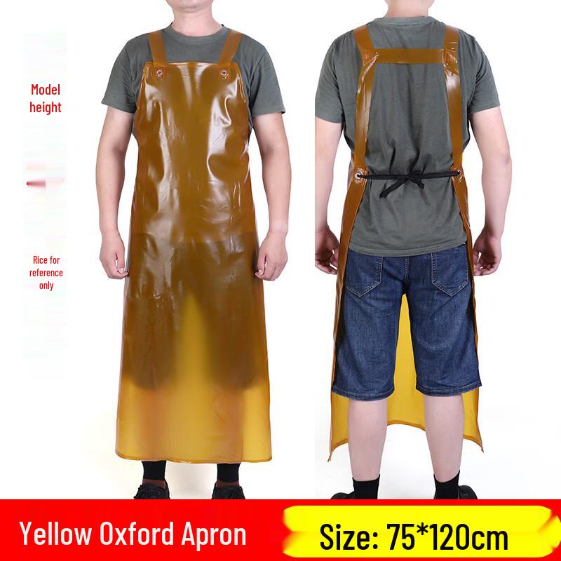 RongAnDun Waterproof Oil-Proof Bib Apron with Sleeves