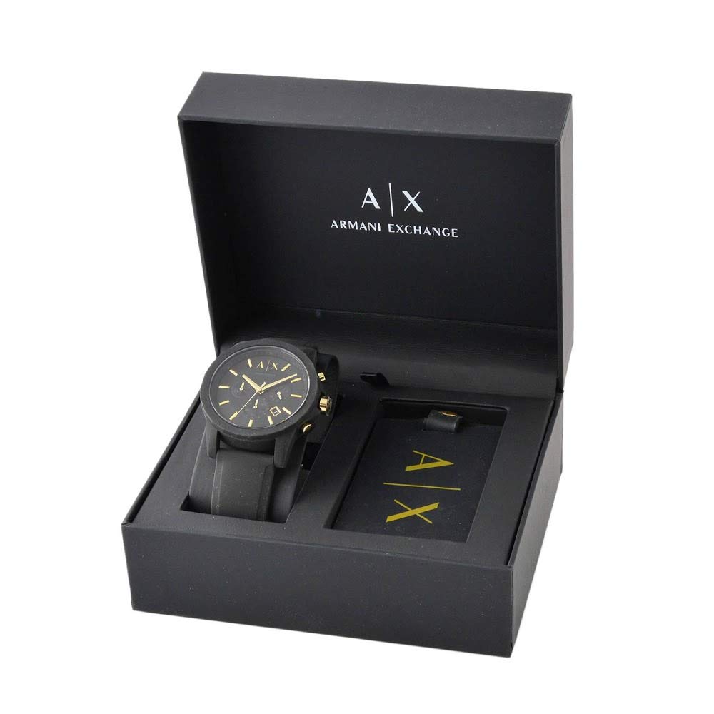 Armani Exchange AX7105 Outer Banks Watch with Travel Tag Gift Set [Men's] [Used]