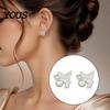 Rhinestone Butterfly Jewelry 1 Pair Stud Earrings for Women, Sparkly Faux Pearl Minimalist Daily Earrings, Glitter Cubic Zirconia Daily, Party,