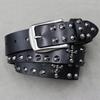 Cross Skeleton Cowhide Personality Trend Punk Men's Leather Belt Rivet Neutral Pin Cover Street Heavy Industry Belt