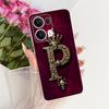 Transparent For Oppo Reno 13Pro CPH2697 PKK110 Cover For Oppo Reno 13 Pro Case Luxury Crown A-Z Letters 2D Flat Pattern
