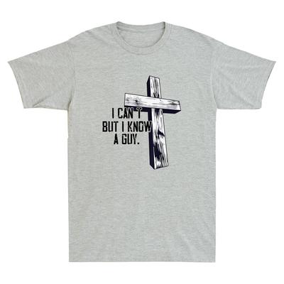 No Puedo Pero Conozco a un Tipo Cruz de Jesús Fe Religiosa Divertida Camiseta Cristiana para Hombres