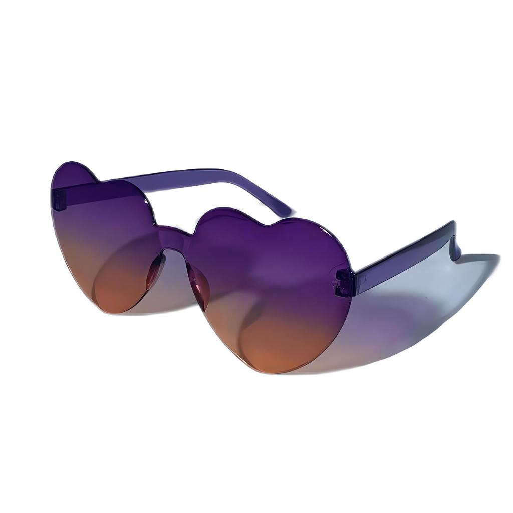 Trendy Heart-Shaped European-American Sunglasses for Women - Masquerade Party & Fun Glasses