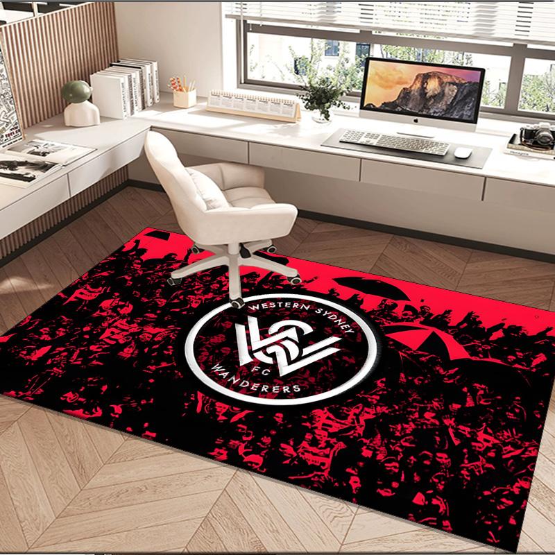 1PC rug Western Sydney Wanderers Fc Carpet, Chair Rug,Area Rug for Office Bedroom living rooms bedroom, Doormat decor Christmas fan gifts