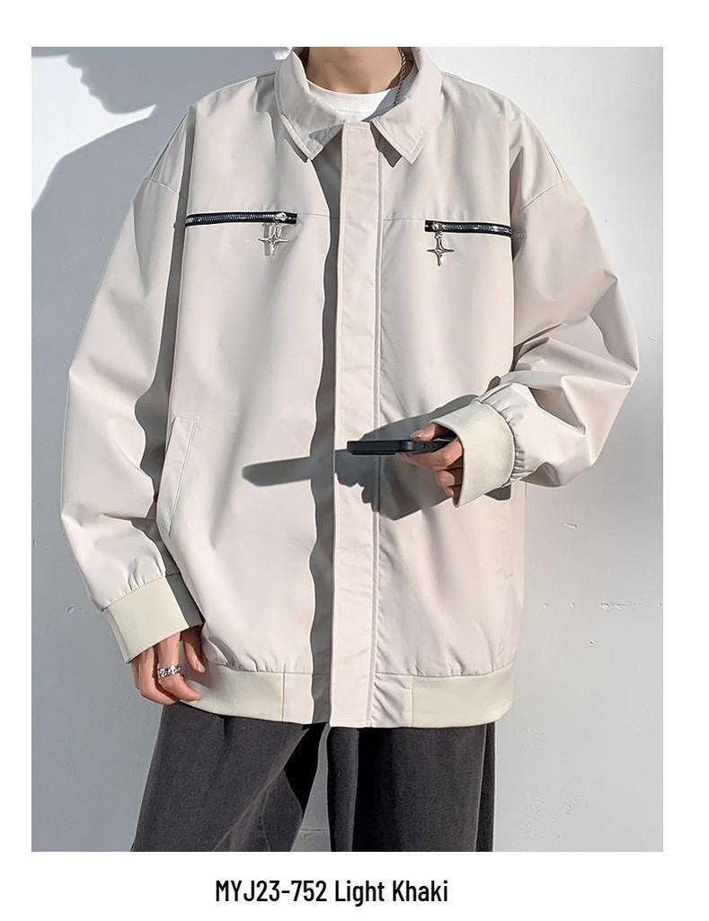 Heren Japanse Trendy Waterdichte Bergklimjas - Lente/Herfst 2025 Losse Kraag Coole Stijl