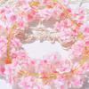Pink Sakura Artificial Flower Garland 180CM Silk Cherry Blossom New Hanging Vine  Party Decor