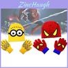 Cozy Winter Knit Kids Gloves And Hat Set Warm Fleece Lined For Toddlers