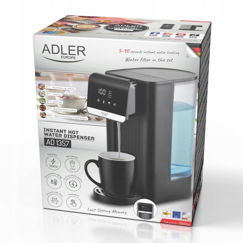 Adler-Europe AD 1357 Electric Kettle 2.5L 2600W Black
