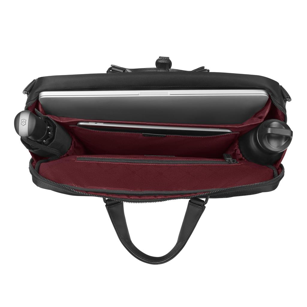 Alox Nero Briefcase Black Briefcase for Business Bag Shoulder Bag Fits 13L Black 611805 [Victorinox] - - Men's Commuting/School - Lightweight, Slim,