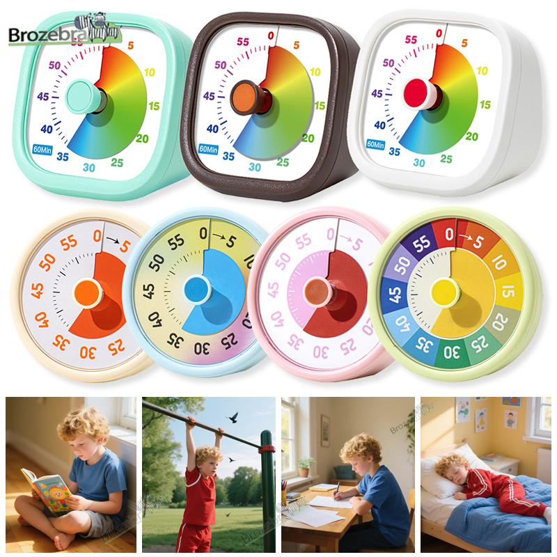 Toys Educational Classroom Visual Timer Time Management Countdown Tools 60-Minute Silent Desk Timer Homeschool Study Tool Kids