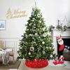 Holiday Christmas Tree Skirt Artificial Pine Tree Ring Decorative Base Cover for Indoor Outdoor Home Decor