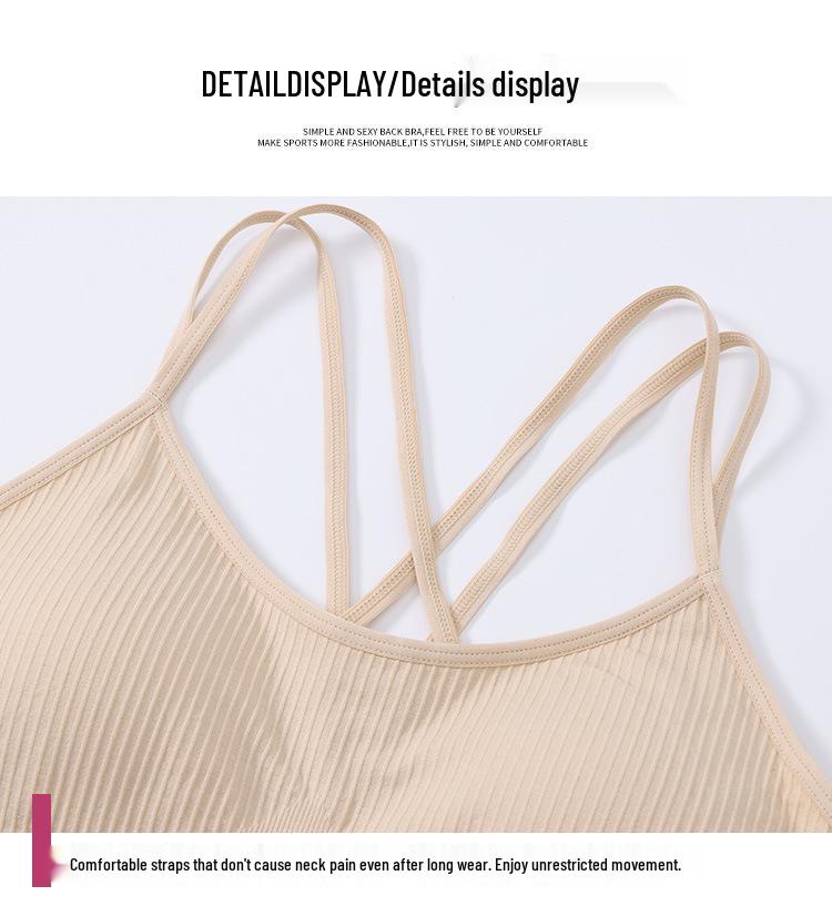 Plus Size Criss-Cross Back Sports Bra for Women - Shockproof, Casual, Fitness, Running, Yoga