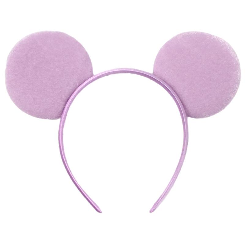 Ny Trendig Musöron Hårband Mickey 3.3" Sammet För Flickor Mjuk Rosett Hårband Halloween Festival Fest Resa DIY Håraccessoarer
