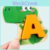 Wooden Childrens Alphabet Animal Puzzle With Educational Blocks For Early Learning