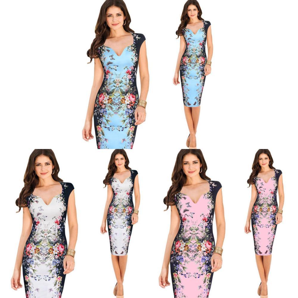Women Elegant Career Bodycon Evening Party Wear Business Office Dress For All Occasions
