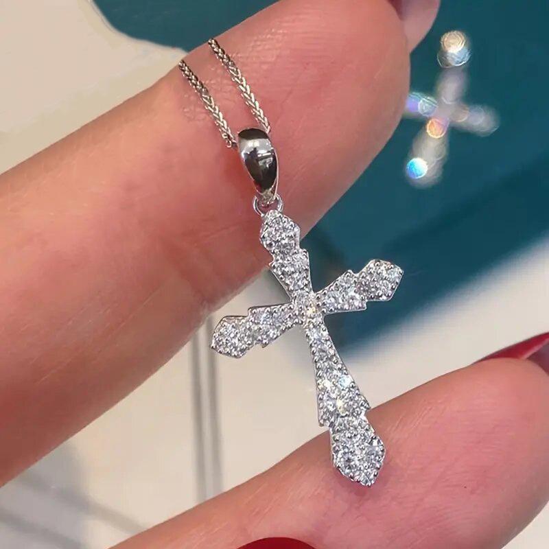 Ins Style Vintage Cross Shaped Dainty Clavicle Necklace