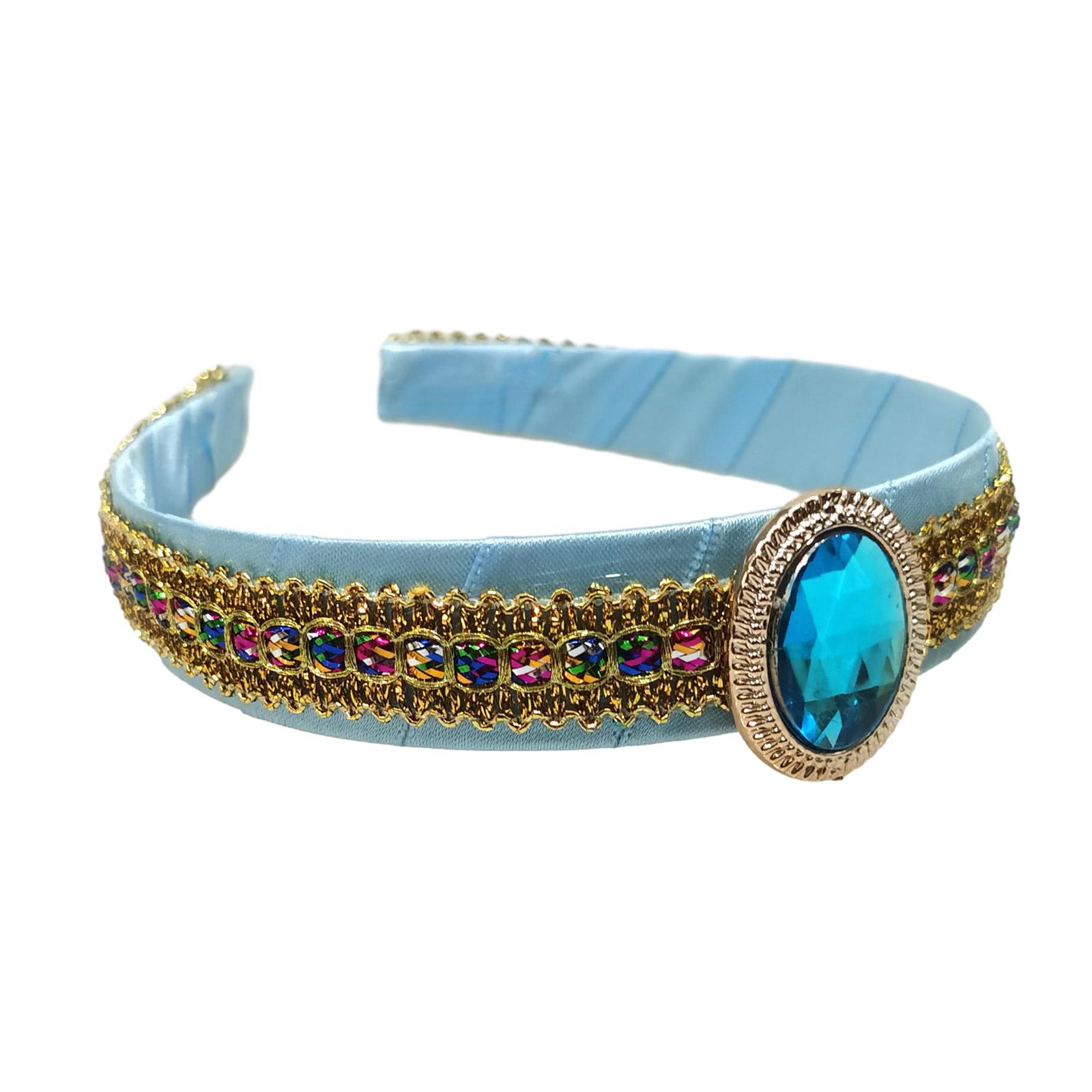 

Girls Princess Headbands with Large Crystal Headwear Princess Arabian Hair Bands Arabian Princess Hair Bands Headpiece C