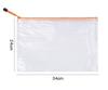 3pc Thickened Transparent Document Bag A4 Official Document Bag Mesh Zipper Bag, Large Capacity A4 File Bag, Waterproof File Bag
