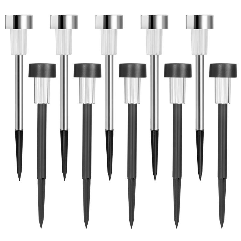 Solar Stainless Steel Mini Lawn Light – Outdoor Villa Courtyard Night Decoration with Ground Insert