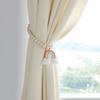 2 pcs Magnetic Wooden Bead Curtain Tiebacks Minimalist Rainbow Tassel for Bedroom Living Room Patio