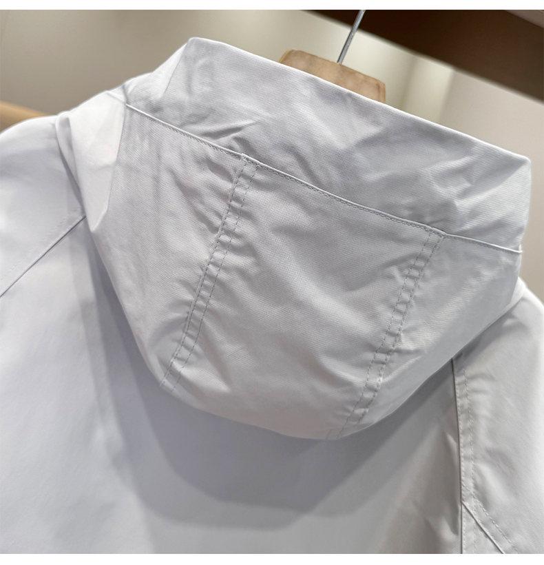 2025 Spring Men's Versatile Hooded Windbreaker Jacket Coat – Trendy Workwear Style for Autumn