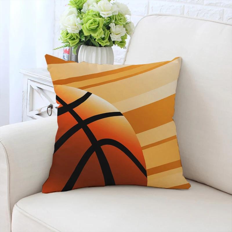 

Наволочка Я люблю баскетбол Наволочка на диванную подушку Двусторонняя печать Короткий плюш Поддержка поясницы для кресла Подушка для сна в кровати 50x50 12x12Inch