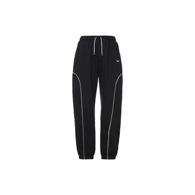 Lace Design Velour Casual Knit Sports Pants Women Pants Black DM6368-010
