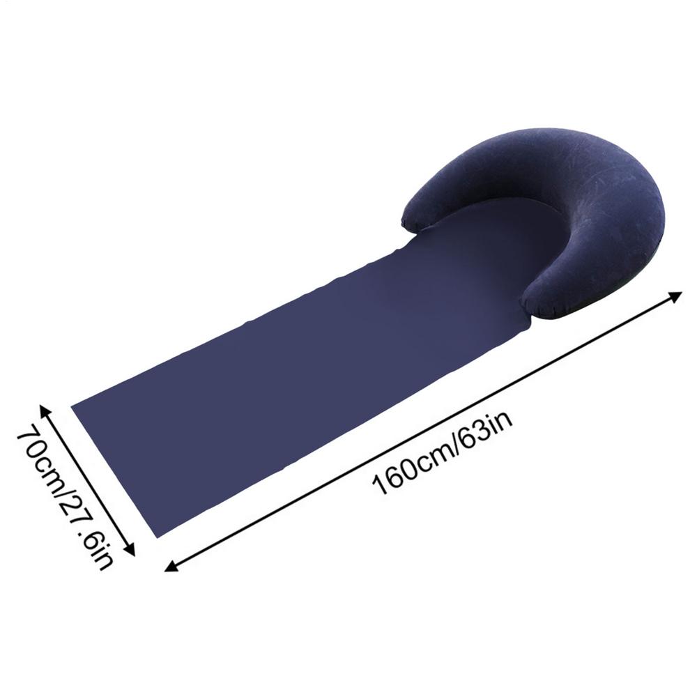 Beach Mat Inflatable Pillow Outdoor Beach Lounger Sandproof Lounger Resting Relaxing Pad Foldable For Family Friends Sun Bathing