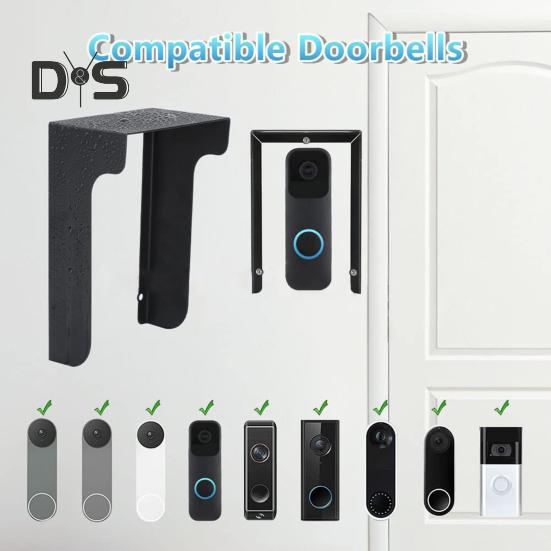 Weatherproof Ring Doorbell Cover Metal Ring Doorbell Cover Plate Waterproof Sun Protection Simple Installation Doorbell Cover