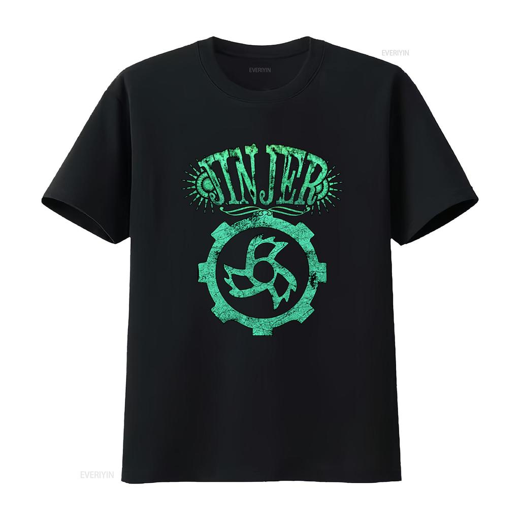 Jinjer T Shirt Print Rock Band Gear Design  vintage Washed Versatile Top For Everyday Wear graphic Casual streetwear Slightly