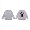 Unisex lässiger übergroßer Rundhals-Pullover mit Schriftzug-Print leichter Baumwoll-Hoodie