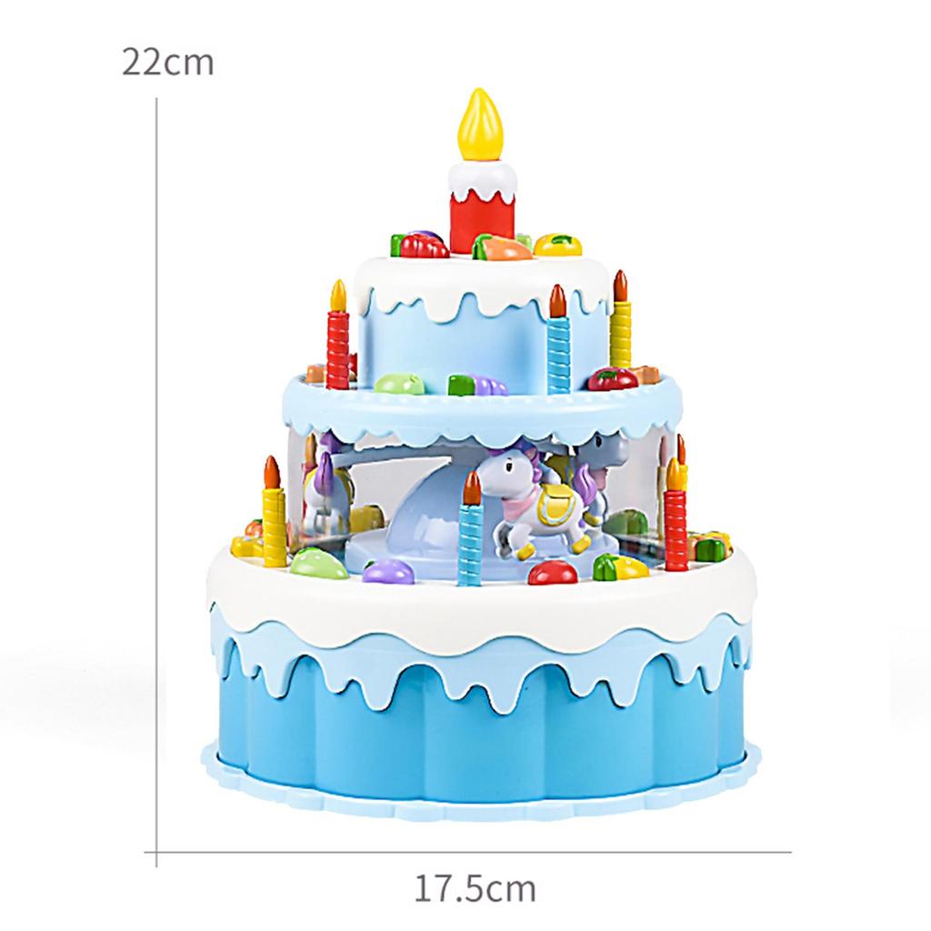 Birthday Cake Play, Making Wishes, Glowing Candles, Interactive Toy, Blowing Out Singing