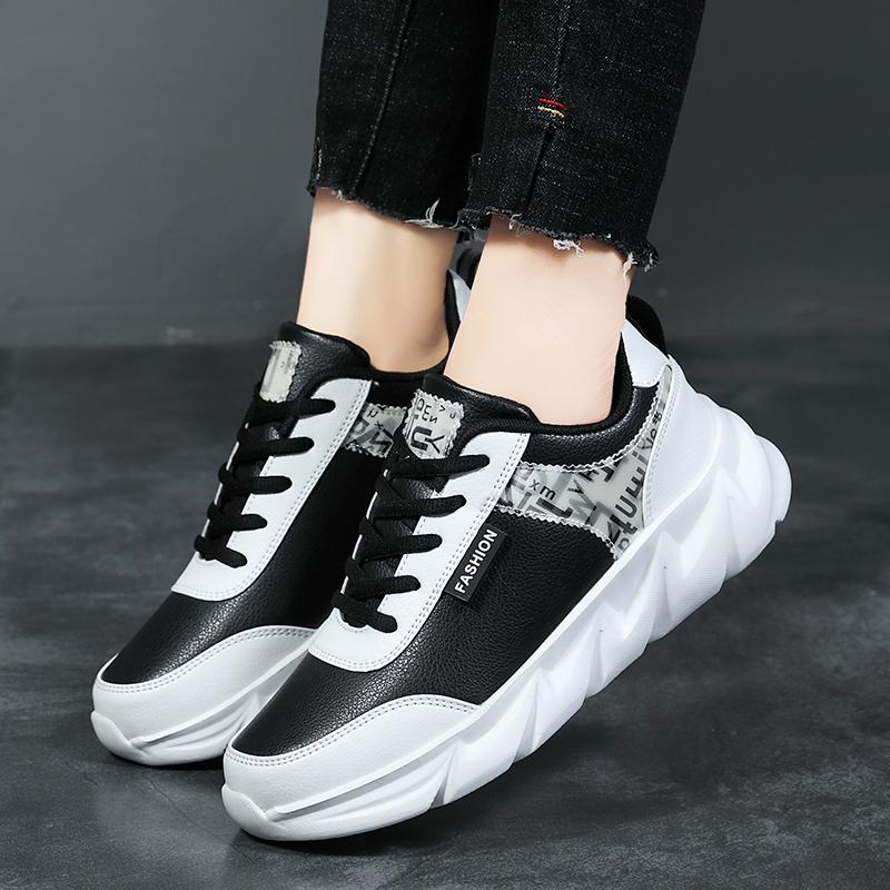 Women Fashion Air Cushion Platform Sneakers Autumn Breathable Lace Up Wedge Sport Shoes Comfort Travel Casual Shoes