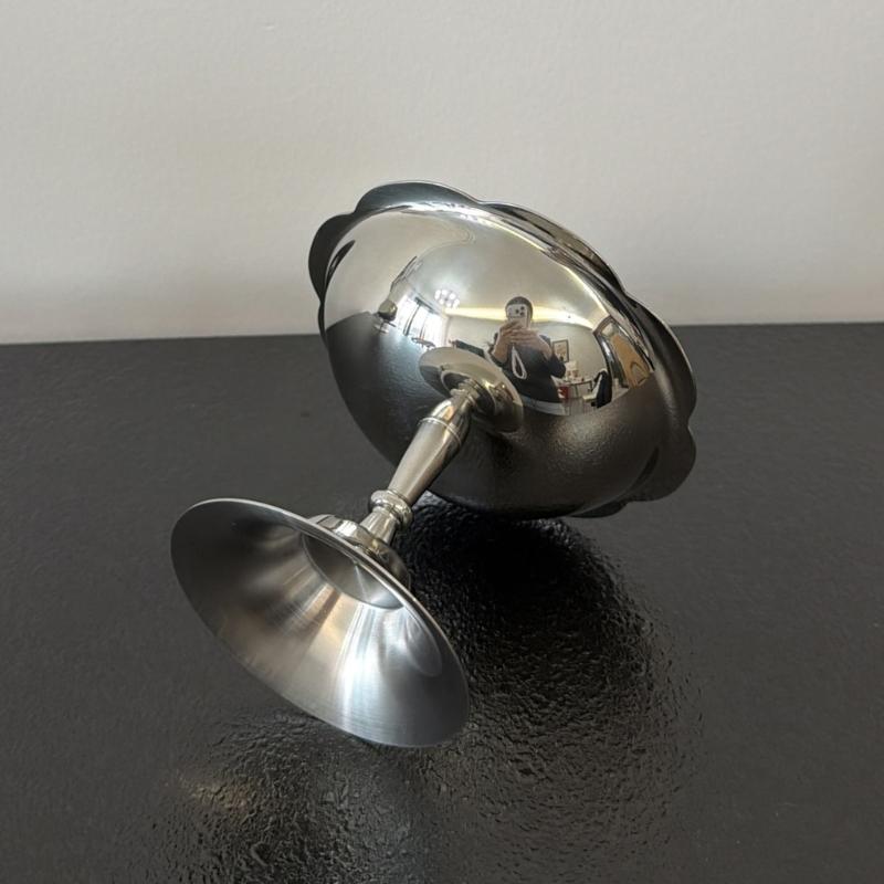 Elegant Stainless Steel Puddings Cups Footed Dish Bowl For Dessert Ice Cream And Cake Perfect For Home Parties And Cafes