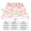 Pink Blanket Happy Halloween Lovely Ghost Flora Soft Flannel Blanket for Home Living Room Bedroom Halloween Decor Birthday Gift