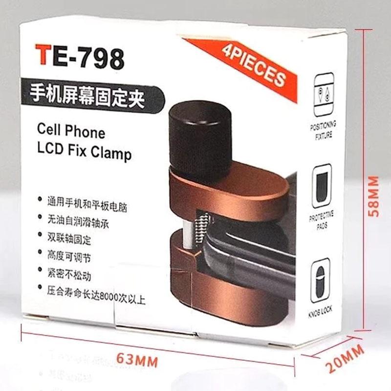 Pince TE-798 pour réparation smartphone, réglable 5 - 13 mm, métal, lot de 4