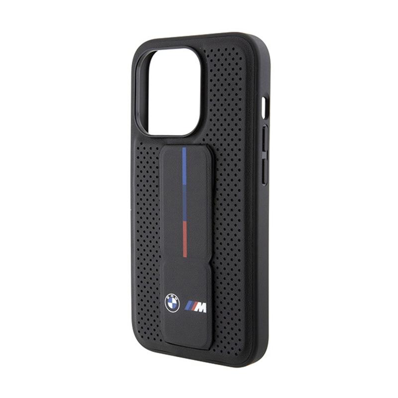 Bmw Grip Stand Smooth & Perforated - Etui Iphone 15 Pro (Czarny)