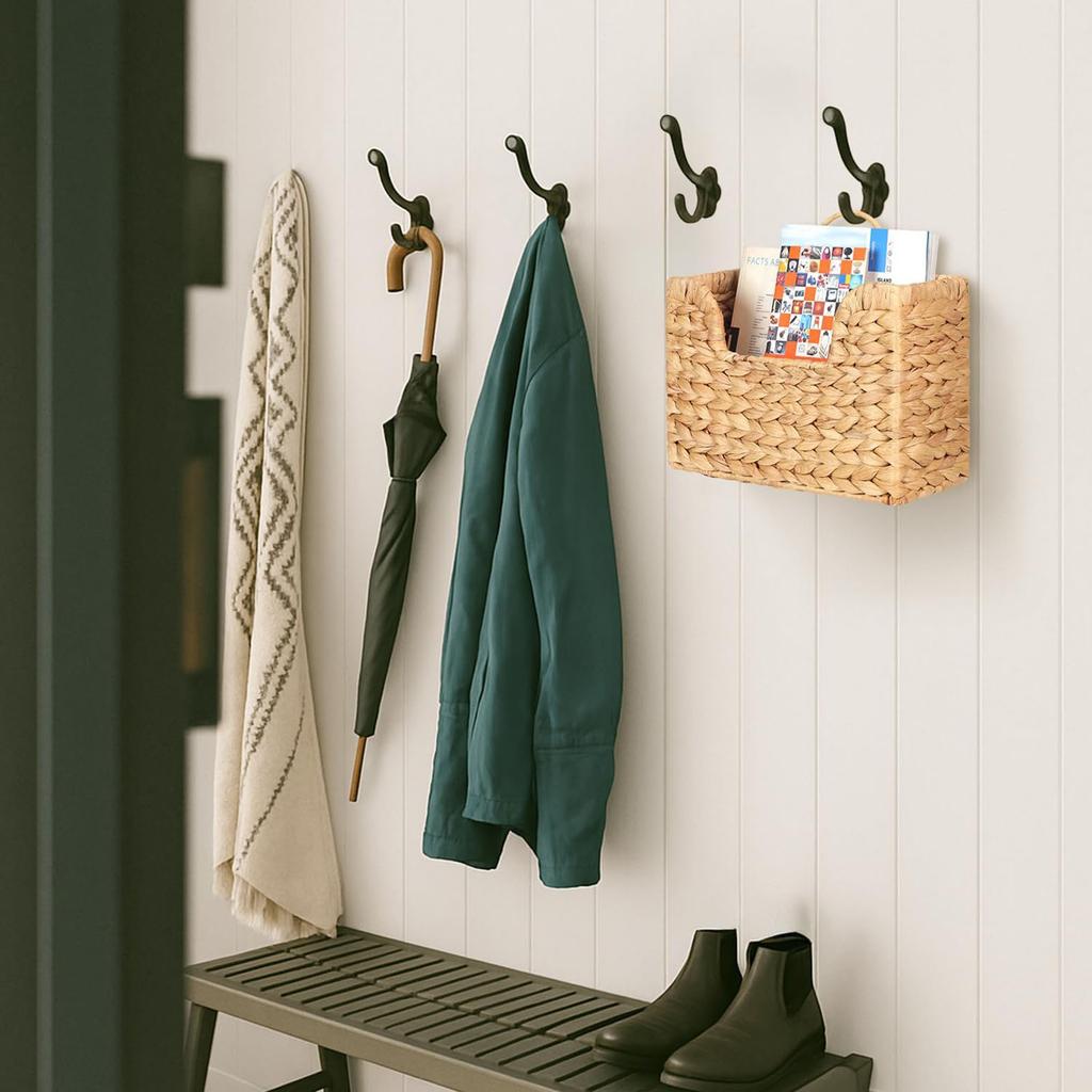 Gourd Vine Woven Wall Hanging Storage Basket Rattan Magazine Rack Home Decor for Living Room Bedroom