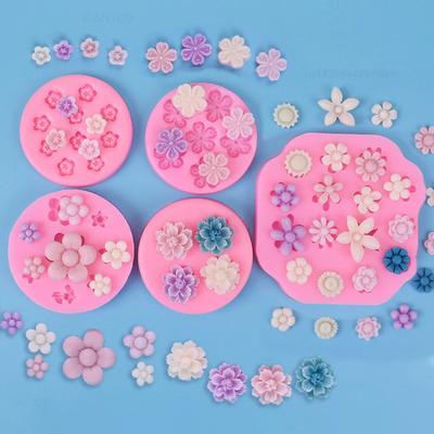New Mini Flower Cake Fondant Silicone Mold Cupcake Decorating Tools DIY Handmade Chocolate Mousse Mould Decoration Accessories