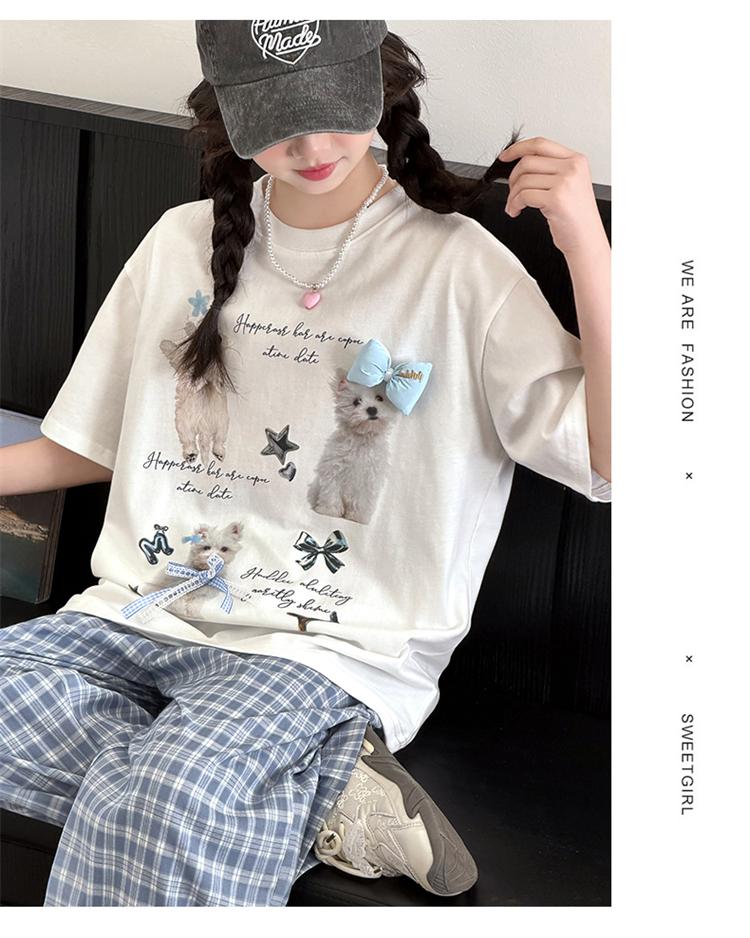 Girls' short sleeved T-shirt and long pants set for summer 2026, new trendy children's fashion, girls' checkered pants for summer wear