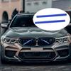 2 st För BMW 1/2/3/4 Serie F20 F30 Bil Front V-Stag Grill Dekorationslister Skydd