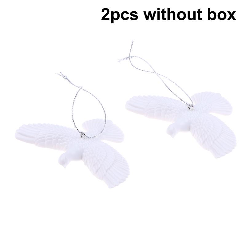 2 Stück kleine weiße Taube Weihnachtsbaumdekoration Weiße Kleine Flügel Kreativ Niedlich Ländlicher Stil Vielseitig DIY Anhänger