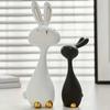 2x Bunny Statues Easter Decoration Indoor Outdoor Home Decor Animal Art Sculptures Figurines for
