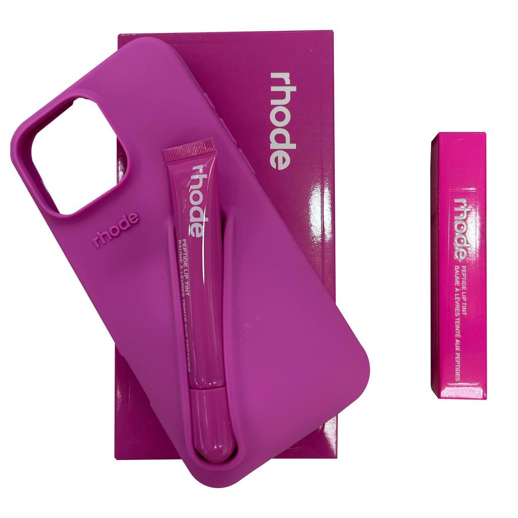 Lippenstift 1514 Silikonkompatible farblich passende Schutzhülle für Samsung & iPhone 16 Pro Max, sturzsicheres Lipgloss-Design