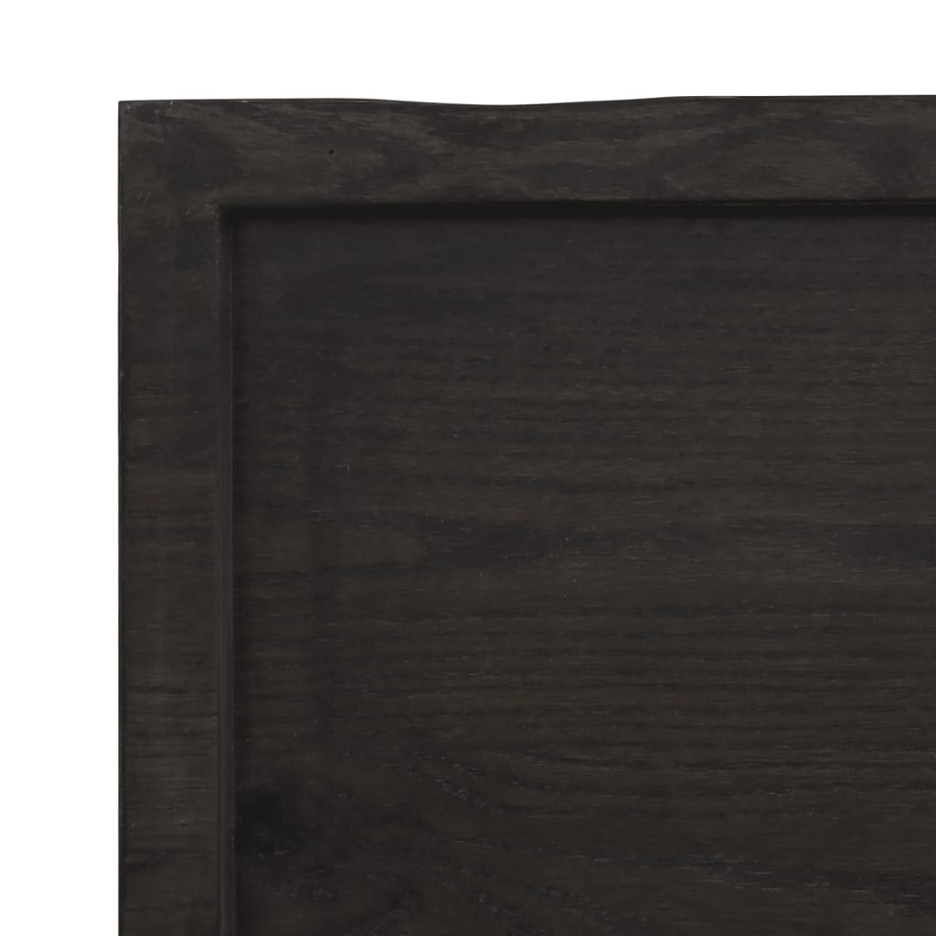 Vidaxl Półka, Ciemnobrązowa, 40X40X(2-4) Cm, Wykończone Drewno Dębowe