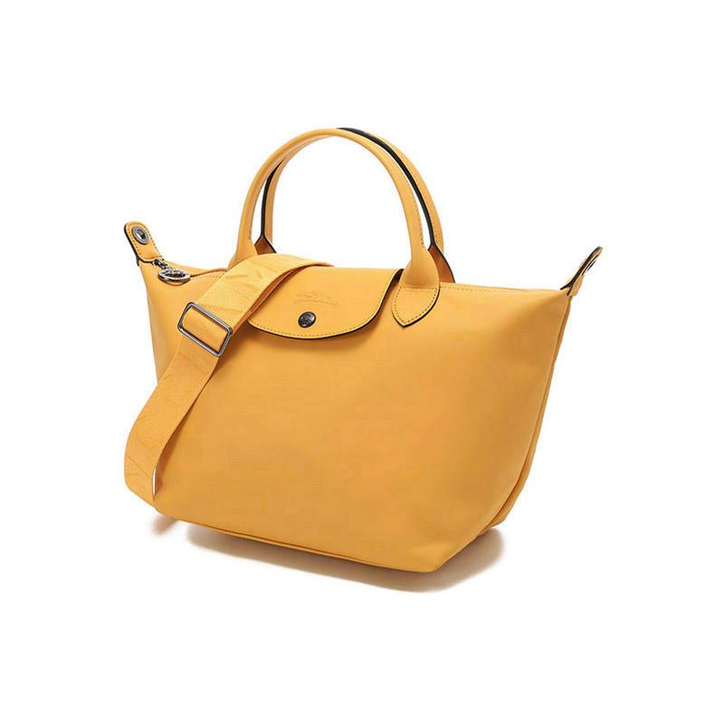 LONGCHAMP Nylon Dumpling Bag, Shoulder Bag, Crossbody Bag, Handbag Womens Almond Yellow