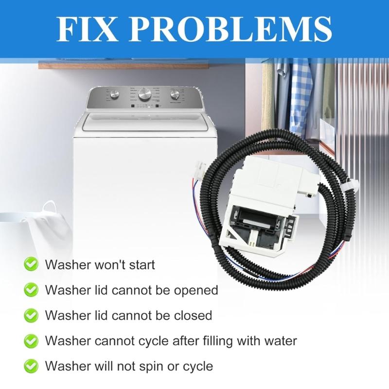 Washer Lid Lock Asembly WH08X32657 Clothes Washer Lid Lock Service Replacement Kits Clothes Washer Lid Lock Enduring
