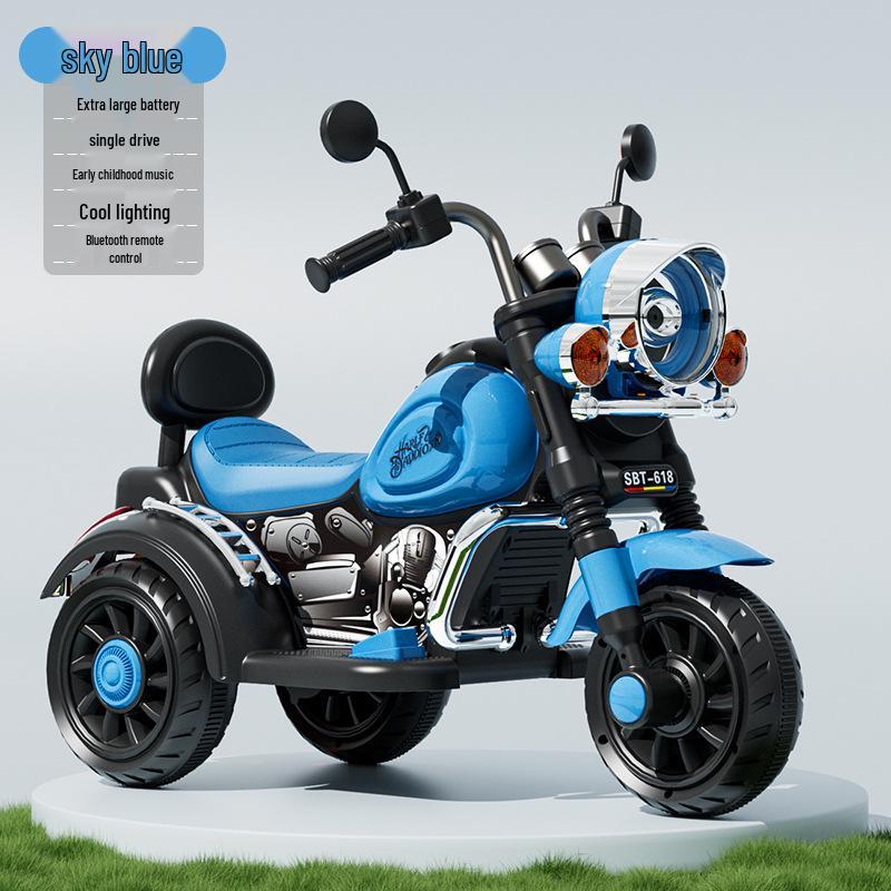 Kids' Electric Tricycle: Rechargeable Remote-Controlled Ride-On for Boys & Girls